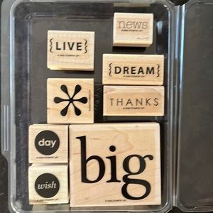 Stampin’ Up! THINK BIG wooden rubber stamp set